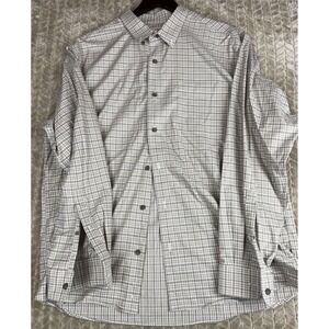 RED HEAD BRAND CO LONG SLEEVE TAN CHECK BUTTON DOWN SHIRT MENS SIZE‎ 2TG